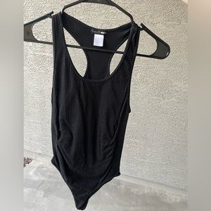 Fashion Nova black ribbed body suit
